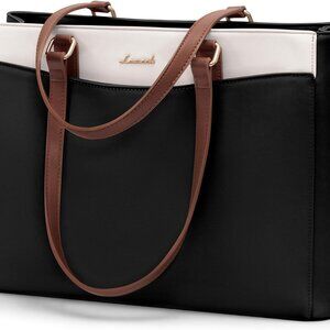 Laptop Tote Bag for Women, Work Bags Teacher Tote Bag, Waterproof Leather Comput